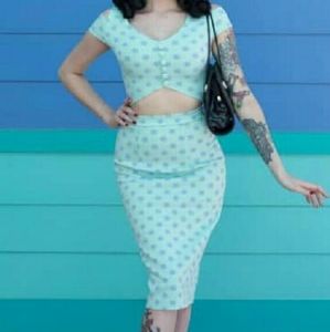 Tatyana Queen of Dots Skirt Set XS NWT/NWOT